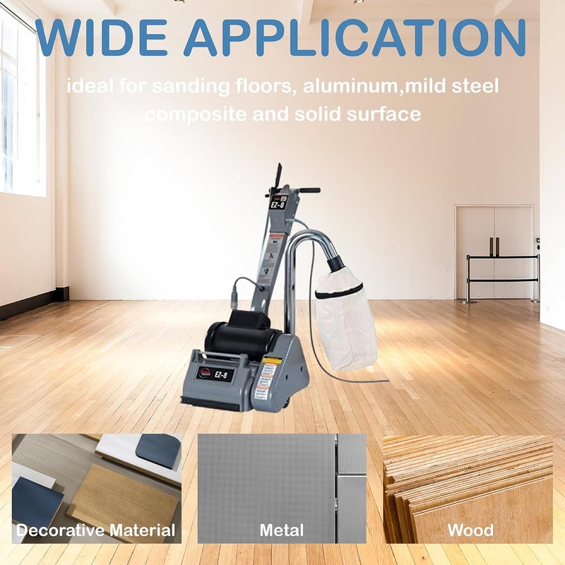 Dechours Store With Cleaning Stick | 8 x 19 Inch Sanding Belts, Assorted 40/60/80/100/120 Grit (10 Pack), EZ-8 Drum Sander Compatible, Aluminum Oxide Sandpaper for Hardwood Floor Sanding - Image 5